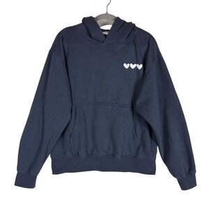 Reflex Hoodie‎ Mens Medium Blue Pullover Fleece Spread The Love Of Jesus Graphic